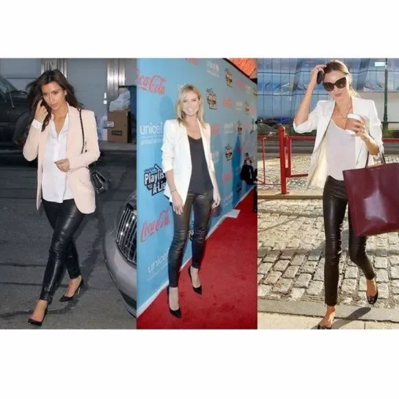 J Brand L8001 Stretch Leather Pant 27 NEW Mid Rise - Picture 4 of 12